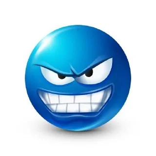 😈 emoji Синие фейсы Telegram sticker 17 of 49