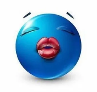 😘 emoji Синие фейсы Telegram sticker 7 of 49
