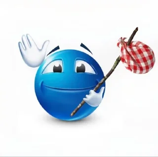 👋 emoji Синие фейсы Telegram sticker 20 of 49