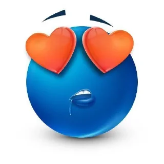 😍 emoji Синие фейсы Telegram sticker 6 of 49