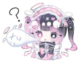 ❔ emoji *.° @menheraisgod °.* 天使メイドちゃん☆ Telegram sticker 16 of 16