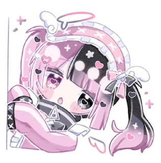 👀 emoji *.° @menheraisgod °.* 天使メイドちゃん☆ Telegram sticker 11 of 16