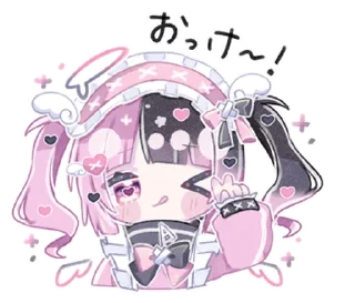 👌 emoji *.° @menheraisgod °.* 天使メイドちゃん☆ Telegram sticker 4 of 16