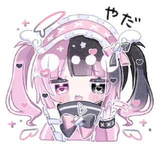 ❌ emoji *.° @menheraisgod °.* 天使メイドちゃん☆ Telegram sticker 8 of 16