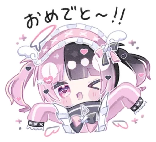 🎊 emoji *.° @menheraisgod °.* 天使メイドちゃん☆ Telegram sticker 9 of 16