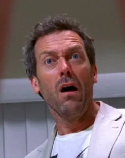 😰 emoji Dr. House Telegram sticker 10 of 26