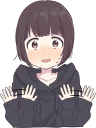 😳 emoji Menhera little girl. ENG :: @line_stickers Telegram sticker 7 of 80
