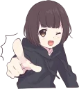 😉 emoji Menhera little girl. ENG :: @line_stickers Telegram sticker 5 of 80