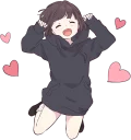 ❤️ emoji Menhera little girl. ENG :: @line_stickers Telegram sticker 8 of 80