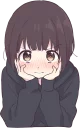 😳 emoji Menhera little girl. ENG :: @line_stickers Telegram sticker 23 of 80