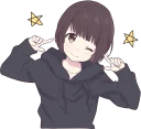 😉 emoji Menhera little girl. ENG :: @line_stickers Telegram sticker 21 of 80
