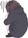 😣 emoji Menhera little girl. ENG :: @line_stickers Telegram sticker 12 of 80