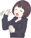 💊 emoji Menhera little girl. ENG :: @line_stickers Telegram sticker 13 of 80
