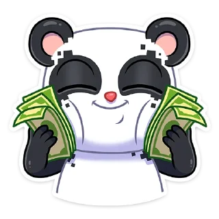💵 emoji Панда Куару :: @stickroom Telegram sticker 8 of 16