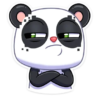 😑 emoji Панда Куару :: @stickroom Telegram sticker 9 of 16