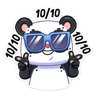 😎 emoji Панда Куару :: @stickroom Telegram sticker 6 of 16