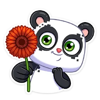 🌻 emoji Панда Куару :: @stickroom Telegram sticker 11 of 16