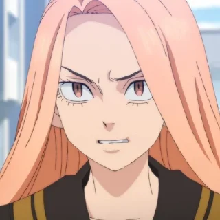 😬 emoji cтики с тм→ @kurisanko Yuzuha Shiba Tokyo revengers Telegram sticker 20 of 56