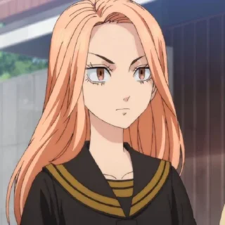 😐 emoji cтики с тм→ @kurisanko Yuzuha Shiba Tokyo revengers Telegram sticker 9 of 56