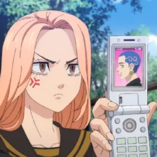 📱 emoji cтики с тм→ @kurisanko Yuzuha Shiba Tokyo revengers Telegram sticker 4 of 56
