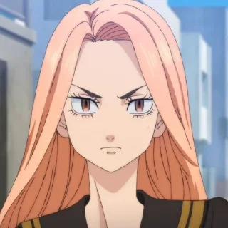 😠 emoji cтики с тм→ @kurisanko Yuzuha Shiba Tokyo revengers Telegram sticker 21 of 56