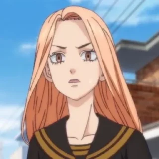 🤨 emoji cтики с тм→ @kurisanko Yuzuha Shiba Tokyo revengers Telegram sticker 18 of 56