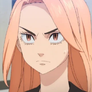 😠 emoji cтики с тм→ @kurisanko Yuzuha Shiba Tokyo revengers Telegram sticker 22 of 56
