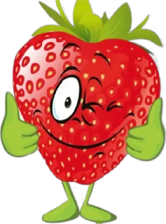 👍 emoji Strawberries Telegram sticker 5 of 25