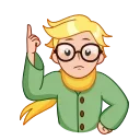 ☝️ emoji The Little Prince Telegram sticker 15 of 22