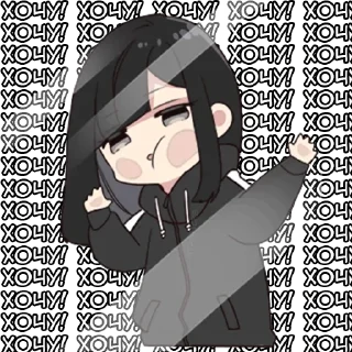 😏 emoji Юрудура-тян @nyasticks Telegram sticker 14 of 41