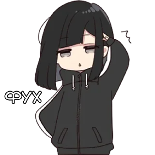 😤 emoji Юрудура-тян @nyasticks Telegram sticker 9 of 41