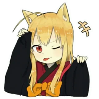 🦊 emoji Маленька лисичка кіцуне Telegram sticker 1 of 40