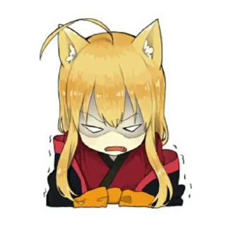 😡 emoji Маленька лисичка кіцуне Telegram sticker 10 of 40