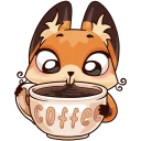 ☕ emoji Лисичка Луна Telegram sticker 12 of 48