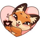 ❤ emoji Лисичка Луна Telegram sticker 17 of 48