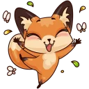 🎊 emoji Лисичка Луна Telegram sticker 10 of 48