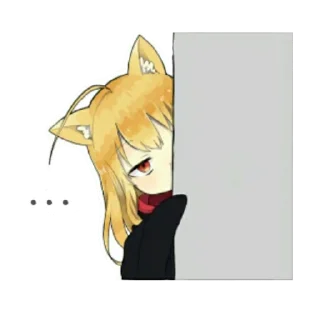 😶 emoji Маленька лисичка кіцуне Telegram sticker 7 of 40