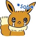 😭 emoji Pokémon: Eevee Stickers :: @line_stickers Telegram sticker 5 of 40
