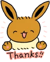 Sticker from Pokémon: Eevee Stickers :: @line_stickers