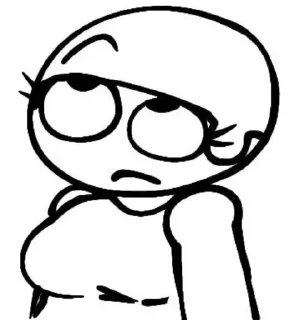 🤨 emoji Дэйв гендер свап(арты) @BambiYes Telegram sticker 22 of 30
