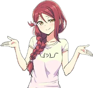 🤷‍♀ emoji Аниме Telegram sticker 14 of 120