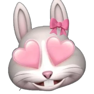 😍 emoji Cute bunny🎀 Telegram sticker 6 of 16