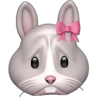 😞 emoji Cute bunny🎀 Telegram sticker 11 of 16