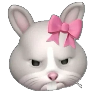 😡 emoji Cute bunny🎀 Telegram sticker 5 of 16