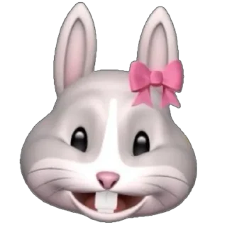😂 emoji Cute bunny🎀 Telegram sticker 7 of 16