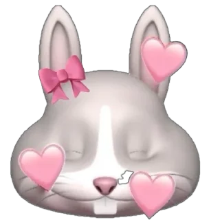 🥰 emoji Cute bunny🎀 Telegram sticker 10 of 16