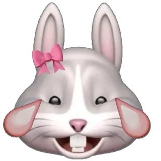 😂 emoji Cute bunny🎀 Telegram sticker 14 of 16