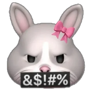 🤬 emoji Cute bunny🎀 Telegram sticker 8 of 16