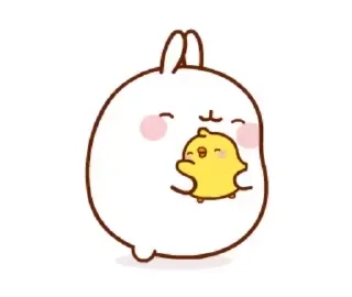 🫂 emoji bunny's cute Telegram sticker 6 of 16