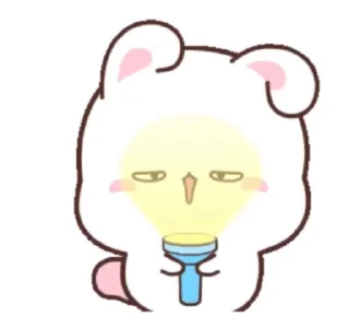 😶 emoji bunny's cute Telegram sticker 13 of 16